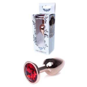 Korek analny ozdobny z kryształkiem metalowy 7cm